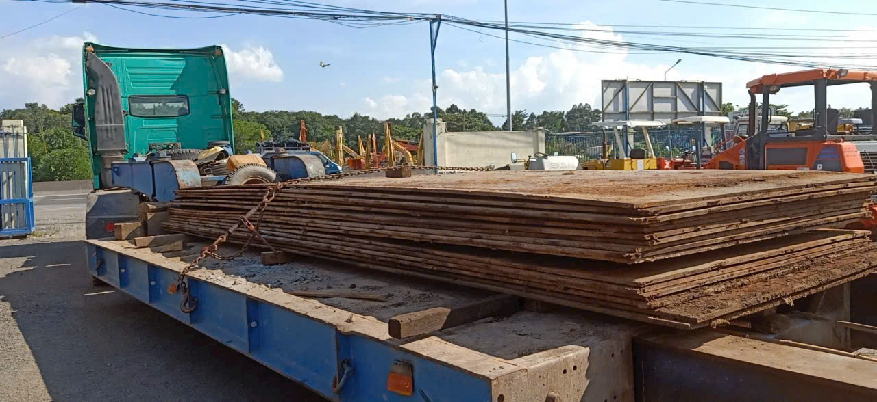 cho thuê tôn tấm rải đường chống lầy tiền giang